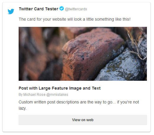 Twitter Card summary large image screenshot